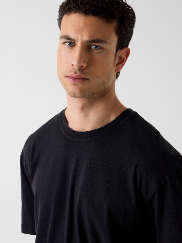 Resim Guess  Erkek  T-shirt M6GI18K3050-JBLK Cn Ss Acıd Wash Oversıze Tee