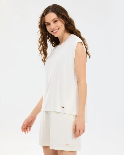 Resim Skechers W Soft Touch Loose Fit Kadın T-shirt S2610047-3855