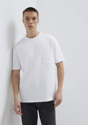Resim Mavi Cepli Erkek T-Shirt M066248-620