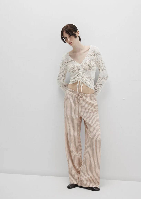 Resim Mavi Dokuma Kadın Kanvas Pantolon M1011024-90719