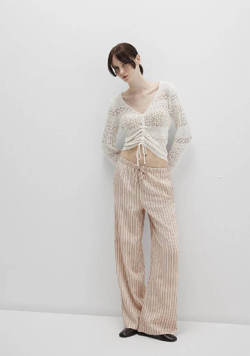 Resim Mavi Dokuma Kadın Kanvas Pantolon M1011024-90719