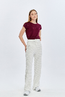 Resim Viole&More Kadın Kanvas Pantolon 2498 Gofre