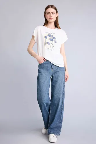 Resim Defacto Kadın T-shirt E5138AX/ER105