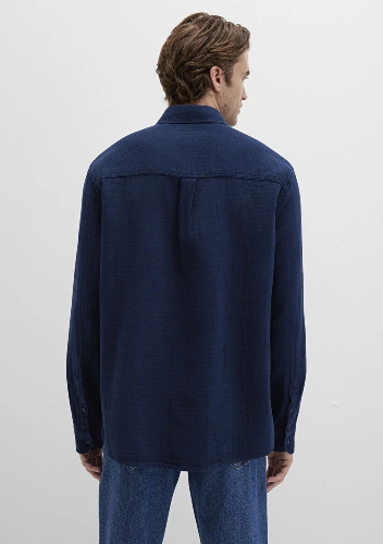 Resim Mavi Erkek Uzun Kol Gömlek M0211518-80872