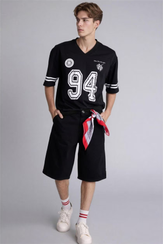 Resim Defacto Erkek T-shirt H3528AX/BK81