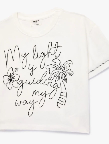 Resim Koton Kız Çocuk T-shirt 6SKG10119AK