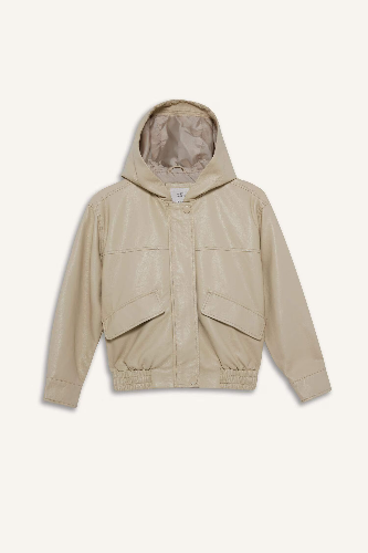 Resim Defacto Kız Çocuk Deri  Mont F9111A8/BG368