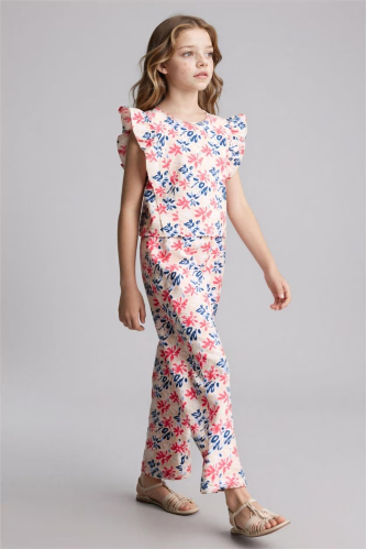 Resim Defacto Kız Çocuk Kanvas Pantolon H1510A8/BG737