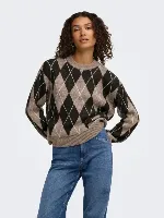 Resim Only Jdybıanka L/S Argyle Pullover Knt Kadın Kazak 15381327