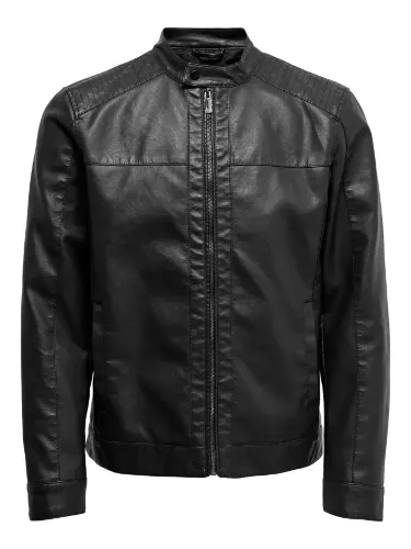 Resim Only & Sons Onsmike Pu Racer Jacket Otw Vd Noos Erkek Deri Mont Ve Ceket 22012339