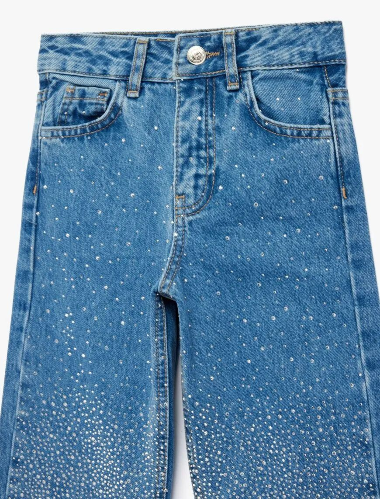 Resim Koton Kız Çocuk Jean Pantolon 6SKG40022AD