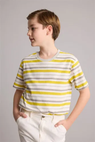 Resim Defacto Erkek Çocuk T-shirt H7908A8/YL511