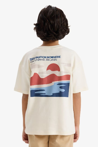 Resim Defacto Erkek Çocuk T-shirt G6987A8/ER99