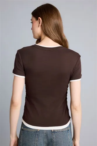 Resim Defacto Kadın T-shirt F3504AX/BN267