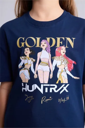 Resim Defacto Kız Çocuk T-shirt H7343A8/NV31
