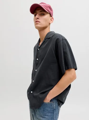 Resim Jack & Jones Jjebreeze Lınen Blend Resort Shırt Ss Sn Erkek Gömlek 12288594