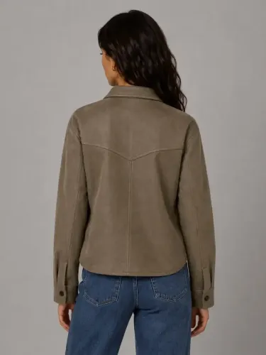 Resim Only Onlındı-Mıra L/S Faux Suede Shırt Cc Pnt Kadın Gömlek 15376860