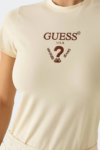 Resim Guess Athleisure  Kadın  T-shirt V4YI21KCDH1-D001 Colette Ss Tee