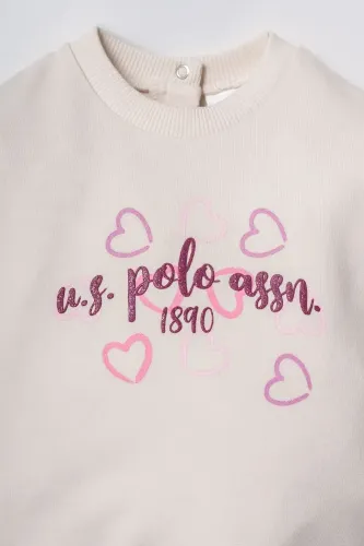 Resim U.S. Polo Assn Bebek Kız Bebek Sweat Takım USB3261