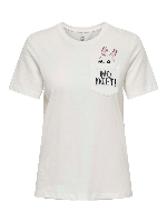 Resim Only Onlpolly Lıfe Reg S/S Pocket Top Box Jrs Kadın T-shirt 15317989