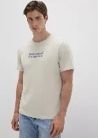 Resim Mavi Baskılı Erkek T-shirt M0610943-70144