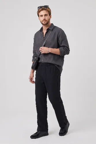 Resim T19Er-82196 Düz Paça Erkek Eşofman Alt