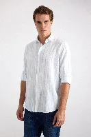 Resim Süvari Cotton Regular Uzun Kol Gömlek Erkek Gömlek SGM1008400007