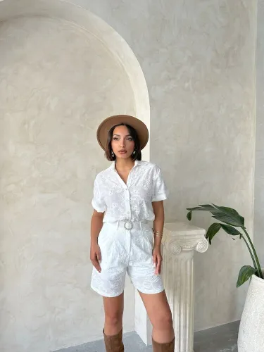 Resim Yenikoza Kadın Kot&Kanvas Şort