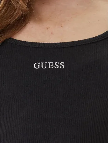 Resim Guess Athleisure  Kadın  T-shirt V6GP04K2969-JBLK Cırce Ss Rıb Top