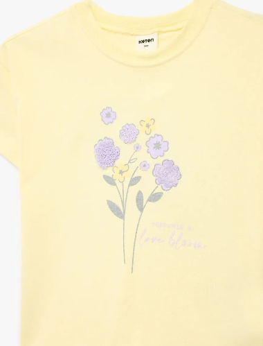 Resim Koton Kız Bebek T-shirt 6SMG10048AK