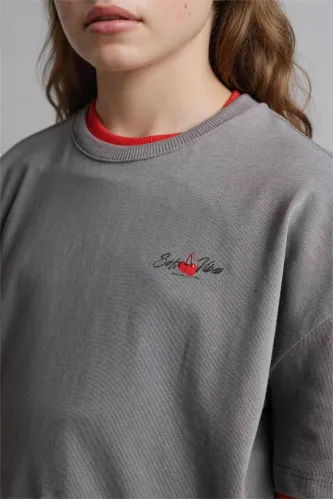 Resim Defacto Kız Çocuk T-shirt H5033A8/GR83