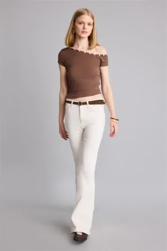 Resim Defacto Kadın  T-shirt H5955AX/BN322