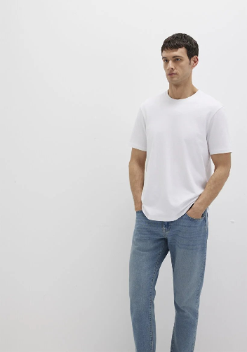 Resim Mavi Kısa Kol Erkek T-Shirt M066483-620