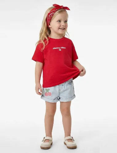 Resim Koton Kız Bebek T-shirt 6SMG10172AK