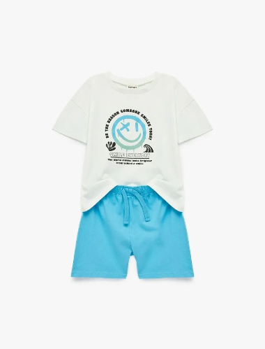 Resim Koton Erkek Bebek Şort Takım 6SMB10083TK