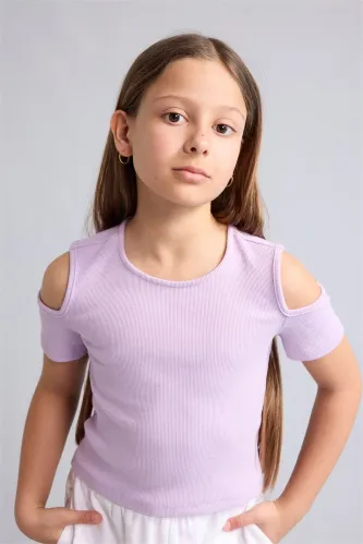 Resim Defacto Kız Çocuk T-shirt H7241A8/PR143