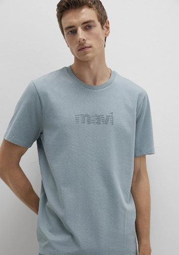 Resim Mavi Erkek T-shirt M0612936-70118