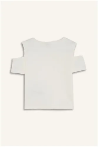 Resim Defacto Kız Çocuk T-shirt H7241A8/ER105