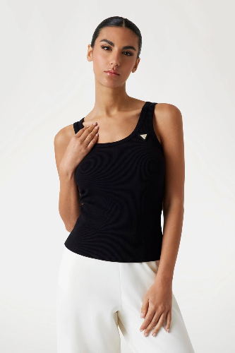 Resim Guess Athleisure  Kadın  T-shirt V4YP06K8RT2-JBLK Colette Rıb Tank