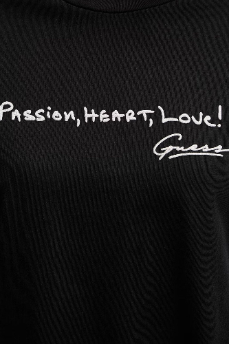 Resim Guess Athleisure  Kadın  T-shirt V6RI09I3Z14-JBLK Sophıe Cn Ss T-Shırt