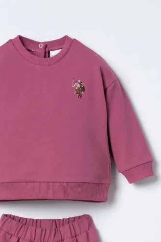 Resim U.S. Polo Assn Bebek Kız Bebek Sweat Takım USB3245