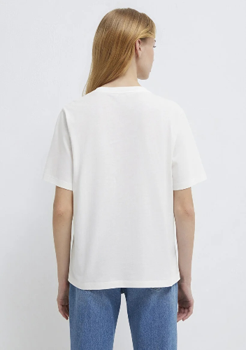 Resim Mavi Baskılı Kadın T-shirt M1614093-70057