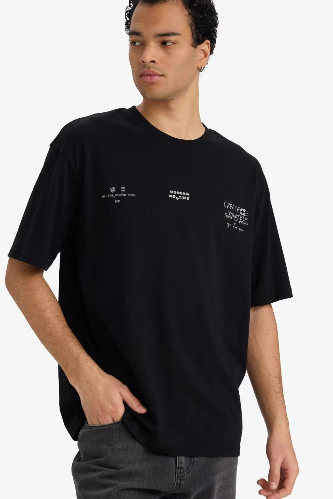 Resim Defacto Erkek T-shirt F8120AX/BK81