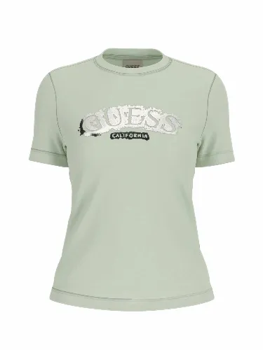 Resim Guess Athleisure  Kadın  T-shirt V6GI15K2982-A89J Leona Ss Cn T-Shırt