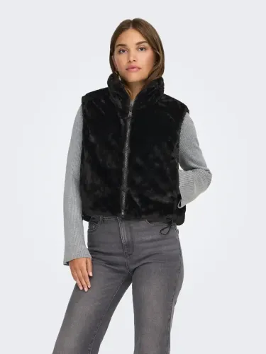 Resim Only Onldana Faux Fur Rev.Waıstcoat Otw Cc Kadın Mont 15348986