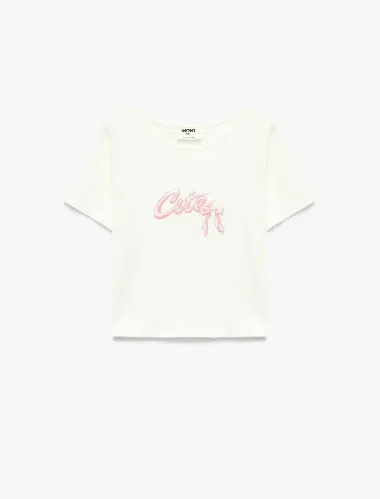 Resim Koton Kız Çocuk T-shirt 6SKG10476AK