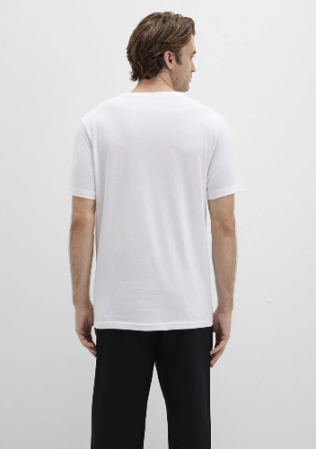 Resim Mavi Beyaz Erkek T-Shirt M065574-620