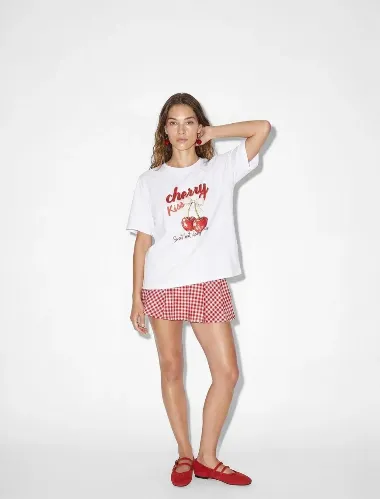 Resim Koton Kadın T-shirt 6SAK50038UK