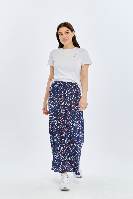 Resim Viole&More Kadın Etek Uzun Önden Düğmeli