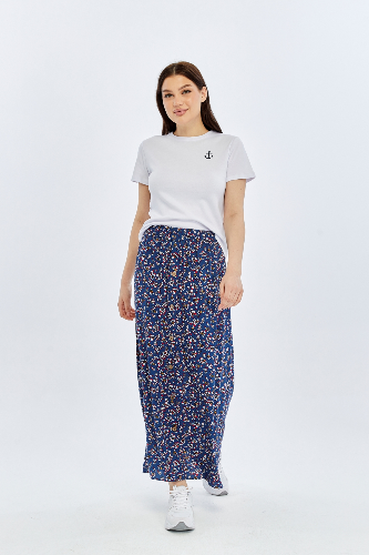 Resim Viole&More Kadın Etek Uzun Önden Düğmeli